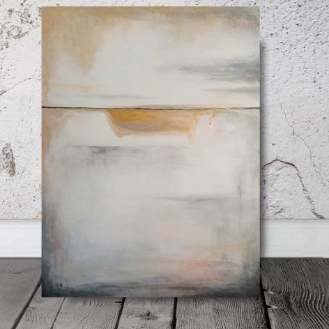 Abstrakcja ze  złotem i różem-obraz akrylowy