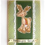Kartka świąteczna z reniferem - 