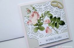 Kartka W DNIU ŚLUBU z różą #1