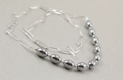 Hematyt i srebro - naszyjnik