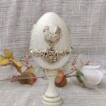 Pisanka dekoracyjna Rustykalny Kogut w stylu prowansalskim - 4