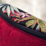 Bordowa filcowa nerka damska - 