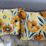 Poduszka żółte kwiaty tulipany  - Poduszka