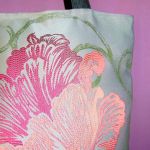 Torebka damska torba shopper kwiat duży - Dwa uchwyty