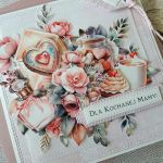 Kartka na Dzień Matki w różach - Kartka z kopertą i etykietką