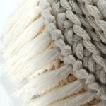 Kosz BOHO,okrągły koszyk z frędzl,osłonka donicy 20x15cm - 
