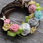 Pastelowy wianek z różami - 