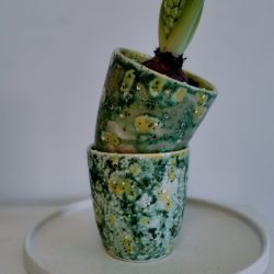 Ceramiczne doniczki - Zielona łąka