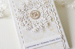 Zaproszenie komunijne z perełkami#1