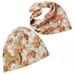 Komplet bluza z uszkami oraz czapka i chustka r.80/86 - 