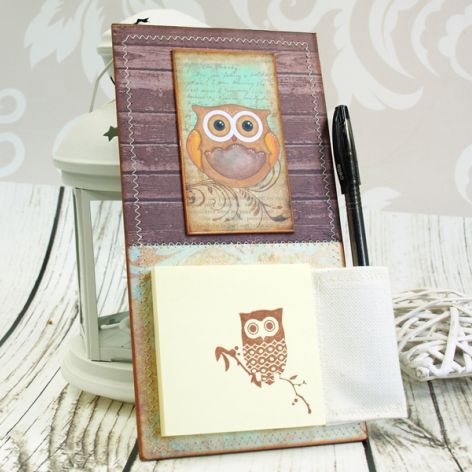 Notes na lodówkę -sowa