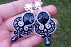 Kolczyki Queen Czarno-Srebrne