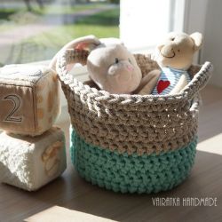 Koszyk - beż + mięta