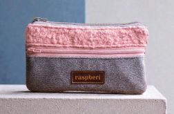 Różowo-szary portfelik