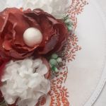 Kartka z czerwonym kwiatem - Z boku