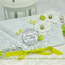 Kopertówka z okazji ślubu-limonkowa wiosna