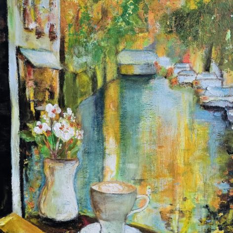 Cappuccino,  obraz akrylowy na płótnie,  50x40x1cm 