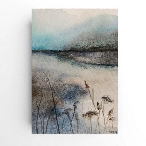 Pejzaż-akwarela formatu -a5.