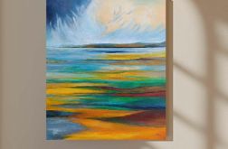 Pejzaż abstrakcyjny-obraz akrylowy