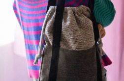 Pleciona torba na ramię z kominem