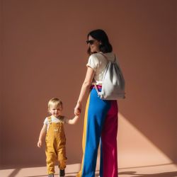Workoplecak damski MAMA jasny szary róż I