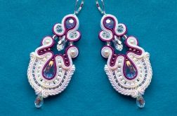 Kolczyki Biało-fioletowe