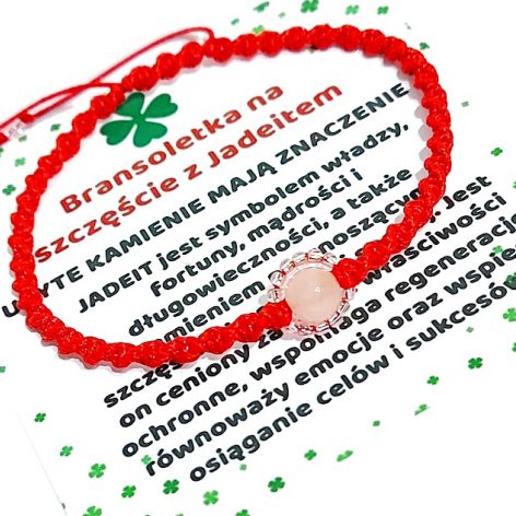 Bransoletka z jadeitem prezent na szczęście
