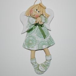 Jak tu pięknie - aniołek z masy solnej, prezent, dekoracja