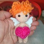 Aniołek walentynka amigurumi - Kupidyn