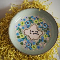 Ręcznie malowany talerz półmisek patera LOVED