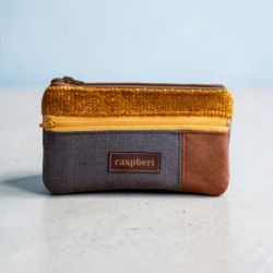 Miodowo-szary portfelik