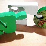 GIGA Literkowe puzzle - zielone - 