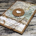 Ślubna kartka dla podróżników 4 - ślubna kartka z mapą