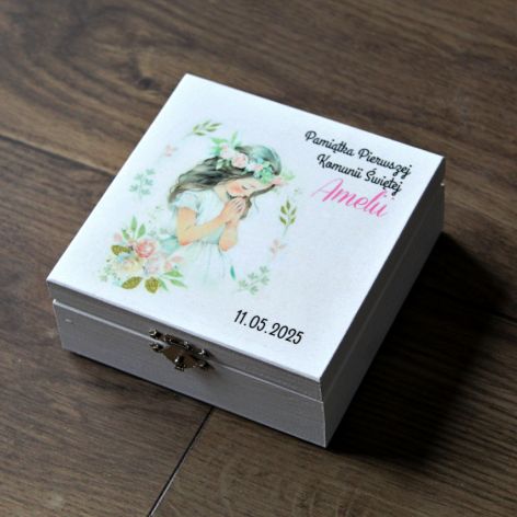 Pudełko na łańcuszek - prezent na komunię 3