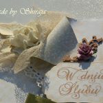 Kopertówka z okazji ślubu ' brokatowa róża' - 