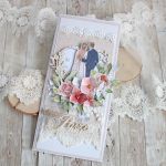 Kartka ślubna pamiątka "Wedding Roses" GOTOWA - 