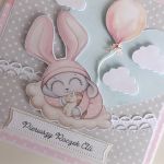 Personalizowana kartka na urodziny roczek królik - Personalizowana kartka na urodziny roczek królik