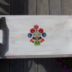 STOLIK, ZYDELEK, SHABBY CHIC, FOLK - 