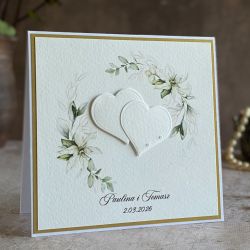 Kartka na ślub w ozdobnej kopercie W 65 