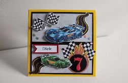 Personalizowana kartka ręcznie robiona na urodziny Hot Wheels