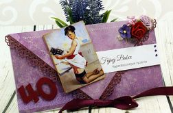 Kartka na 40 urodziny z pin up girl (k5)