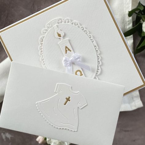 Kartka na chrzest z pudełkiem i kopertą C56