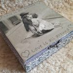 Szkatułka - Miłość - Handmade szkatułka na drobiazgi