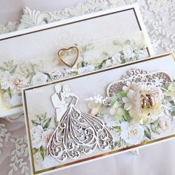 Ślubna kartka w pudełku 1068