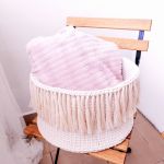 Kosz,koszyk z frędzlami, duży kosz 15 x13cm. - 