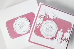 Kartka W DNIU CHRZTU ŚWIĘTEGO różowa