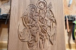 Obraz Święta Rodzina 30 cm na 30 cm (jesion, dąb)