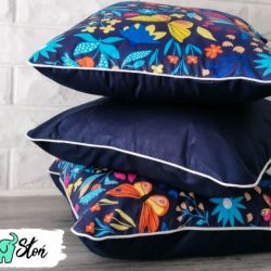 Komplet bawełnianych poduszek ~ motyle folkowe