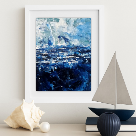 Prezent na urodziny abstrakcyjny obraz Sztorm