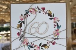 Kartka ręcznie robiona na 60 urodziny